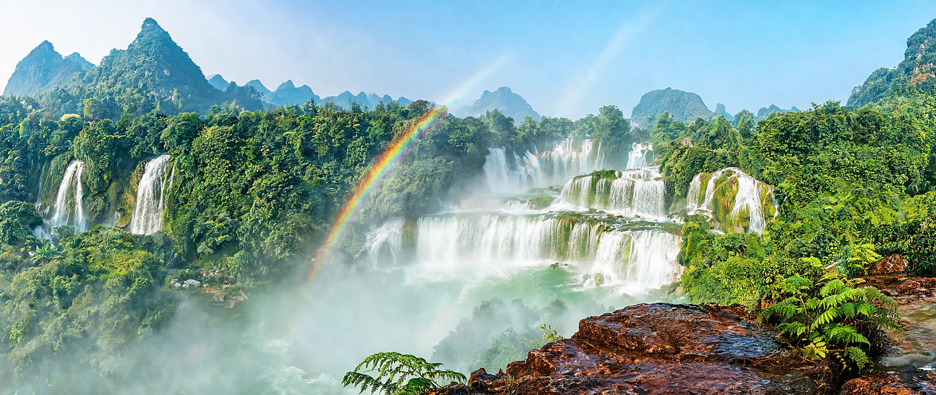 Thundering Twin Rainbow Falls