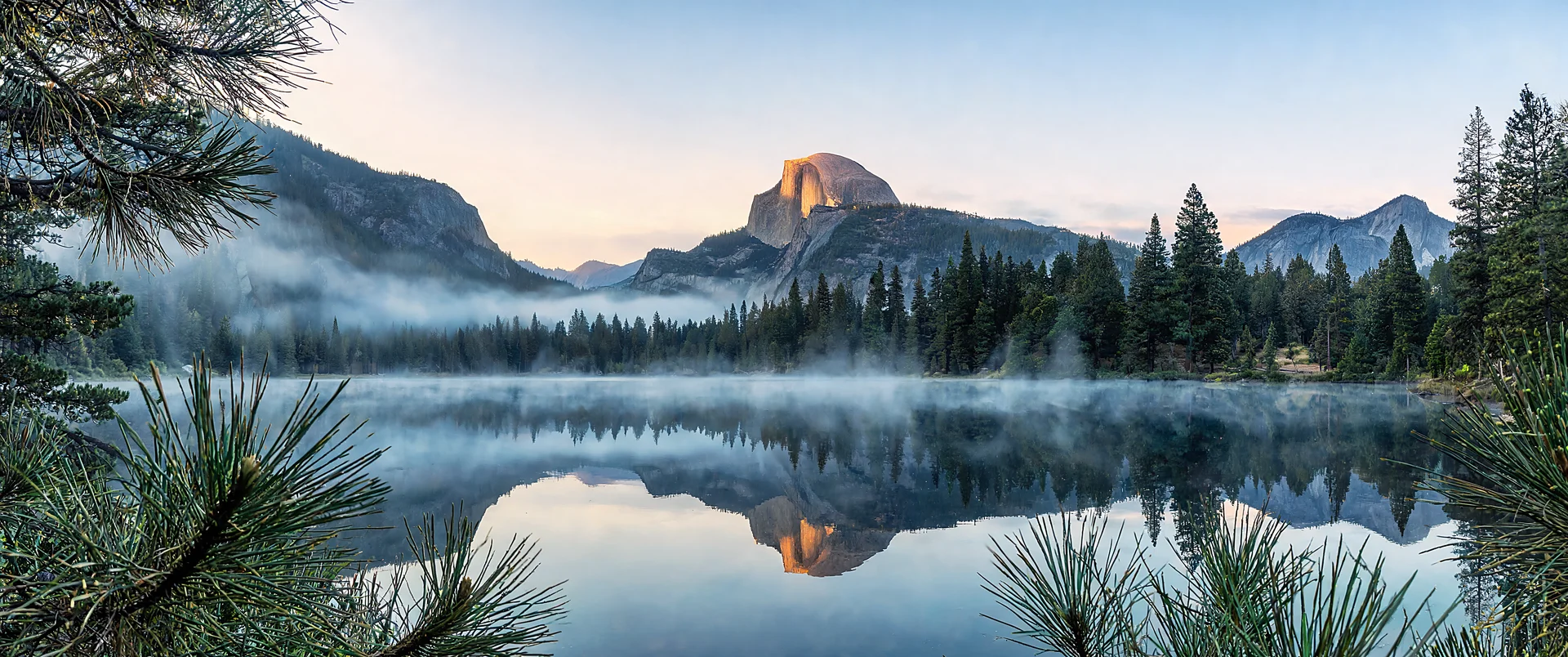 Mirror Lake Yosemite Dawn Glow