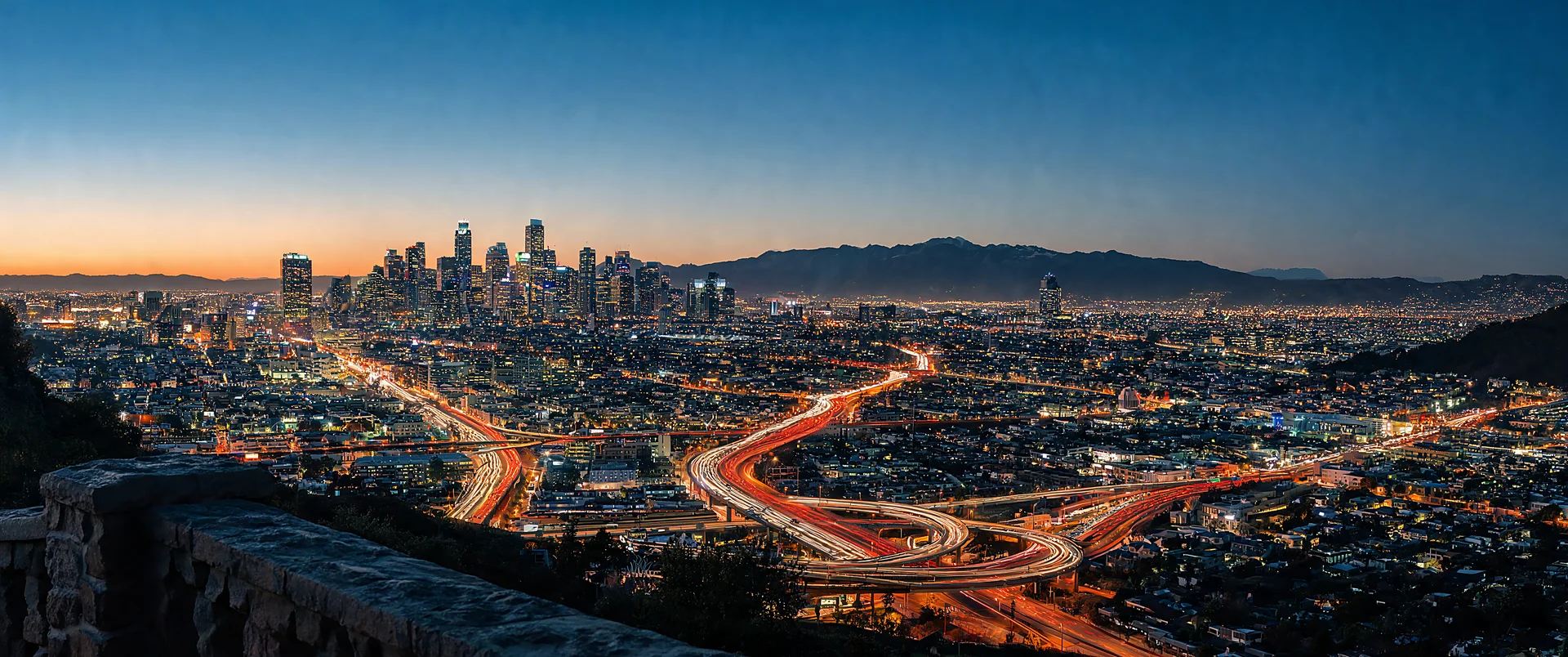 L.A. Nightfall Skyline Panorama