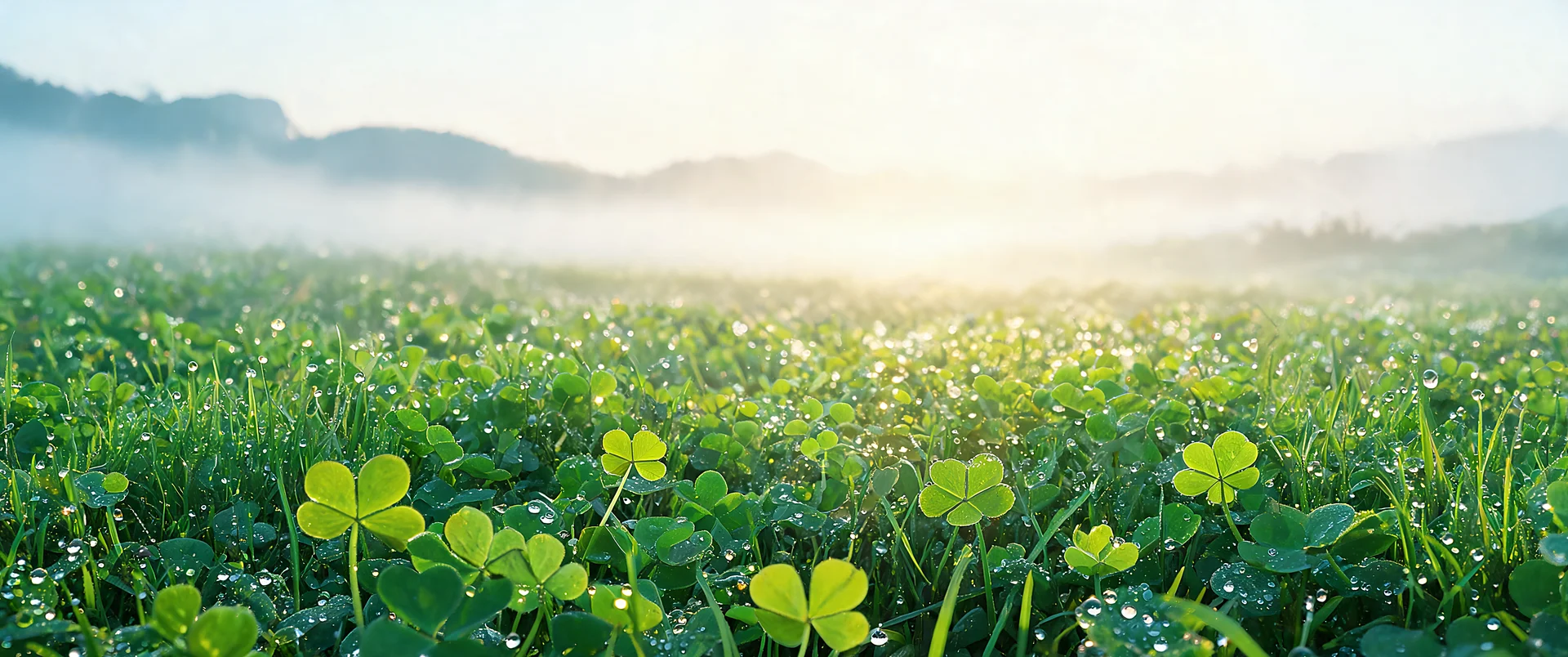 Sunlit Clover Meadow Dawn 3440x1440 Background