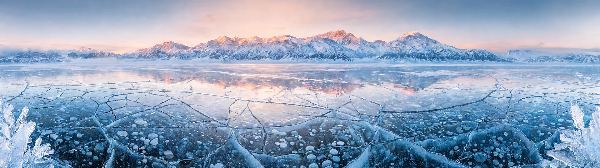 Alpine Sunrise Over Cracked Ice 43