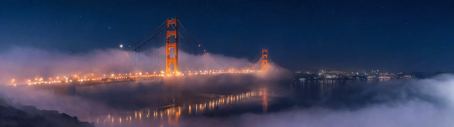 Luminous Golden Gate Mist
