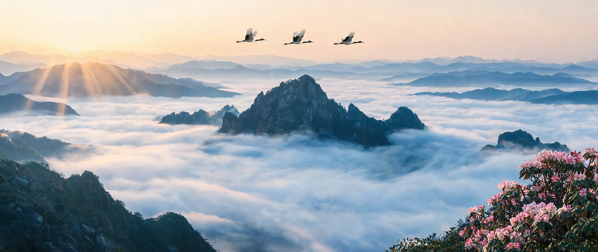 Radiant Peaks Above Cloudsea 5120x2160 Wallpaper