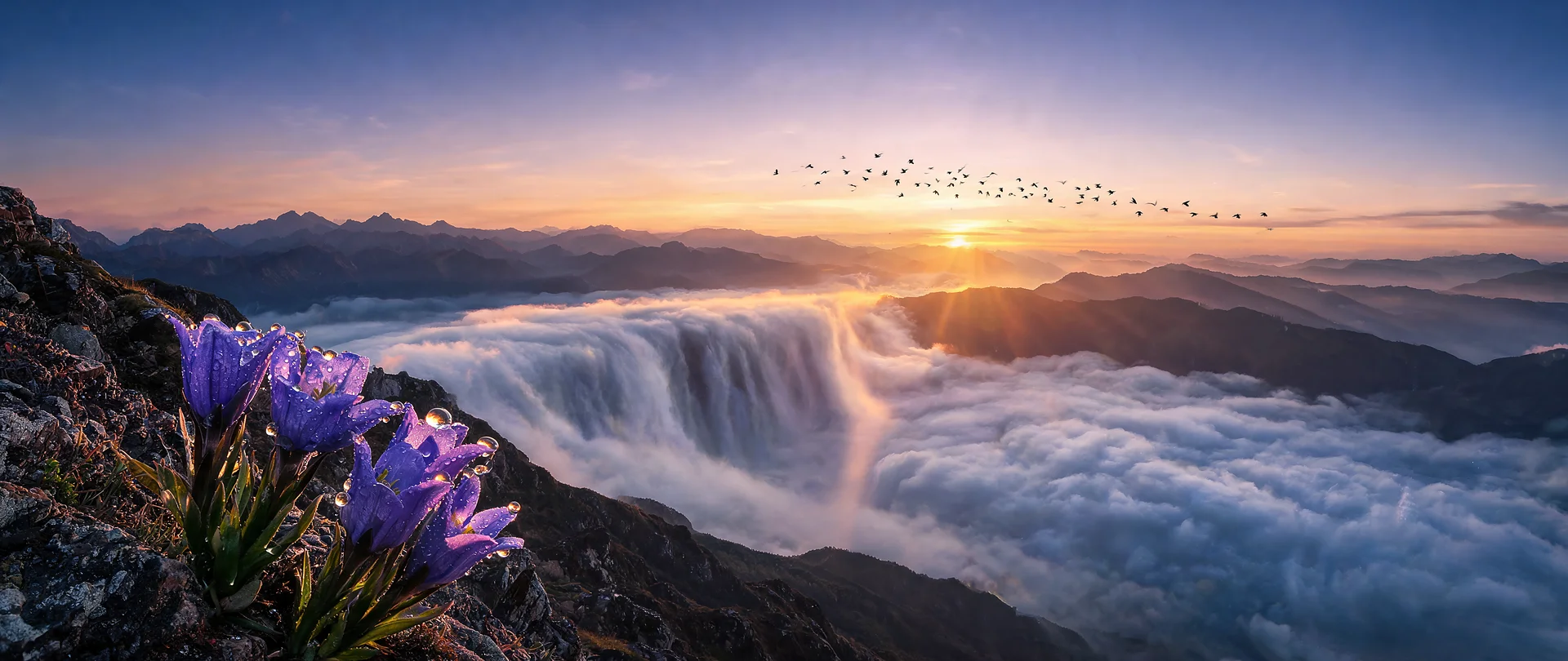 Majestic Mountain Sunrise Glow