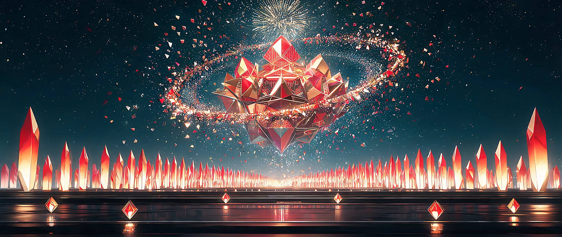 Geometric Lunar New Year Radiance
