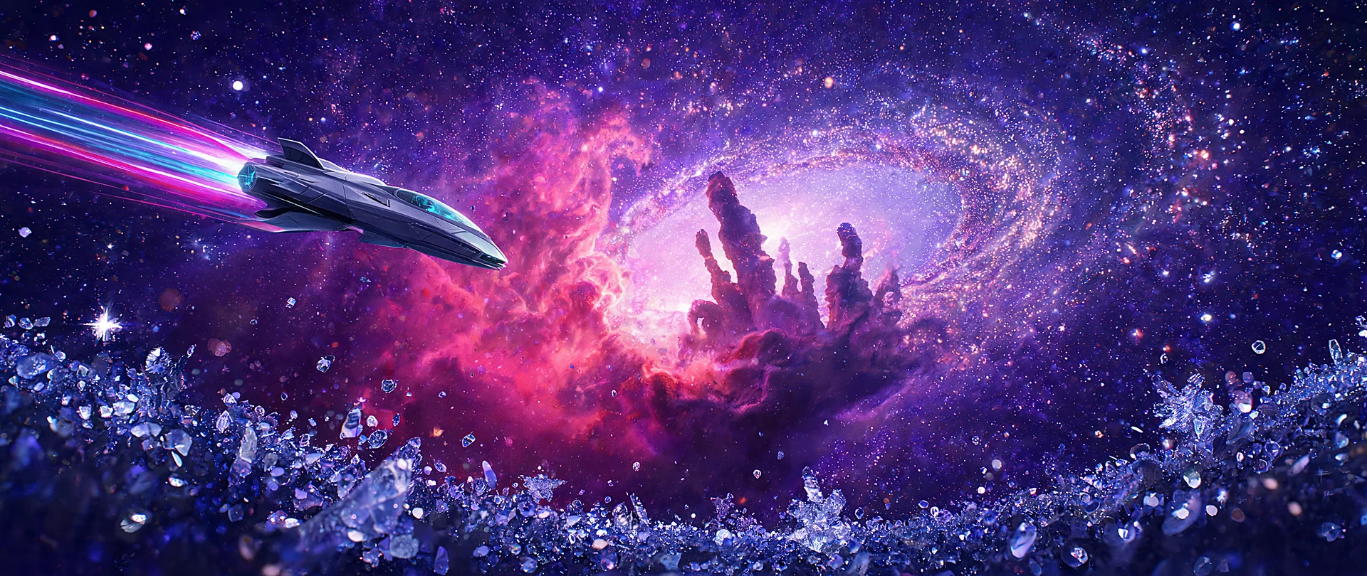 Vivid Nebula Animated Space Wallpaper 2560x1080 Monitor