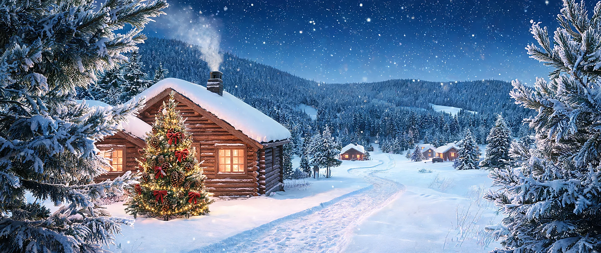 Cozy Rustic Christmas Wallpaper 29 inch Ultrawide