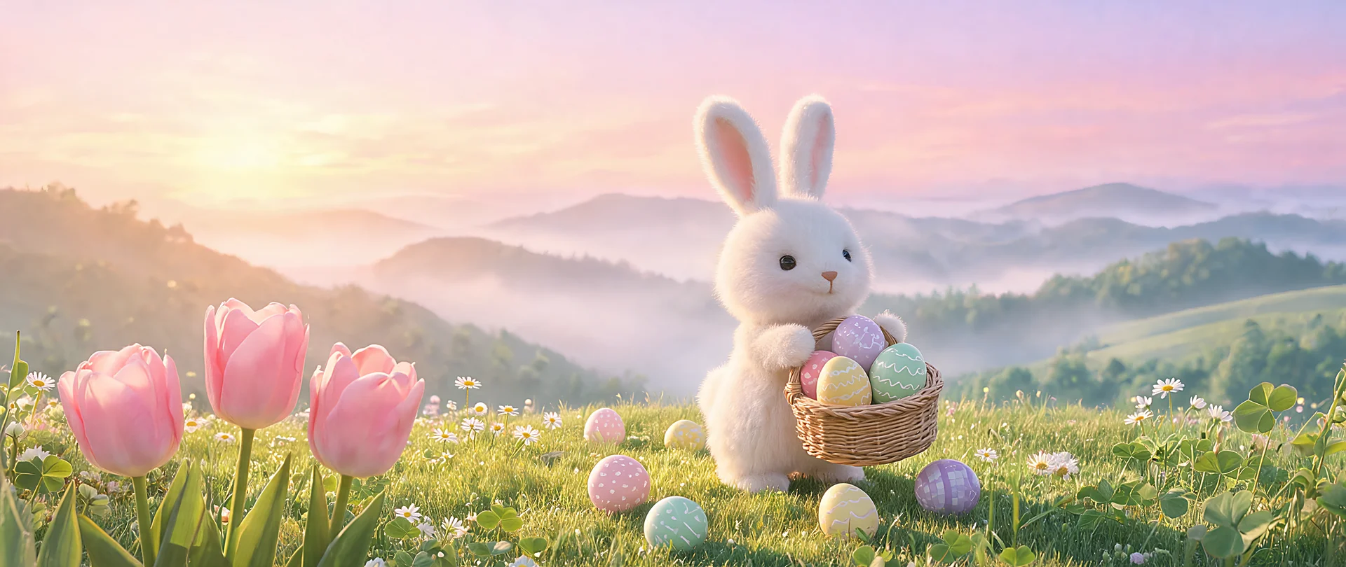 Sunlit Bunny Easter Wallpaper