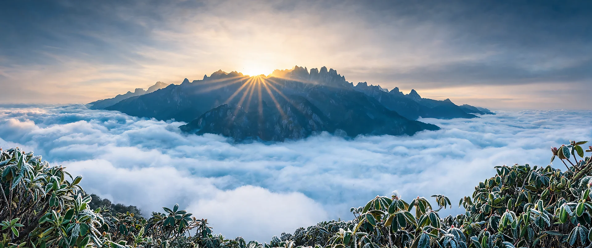 Alpine Glow Over Mist Peaks 34