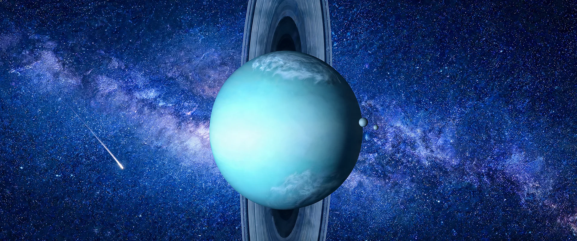 Majestic Uranus Wallpaper with Rings