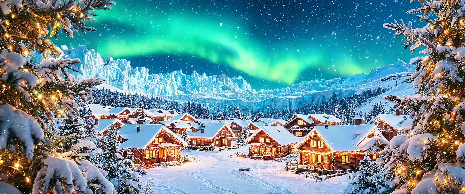 Glowing Christmas Desktop Background