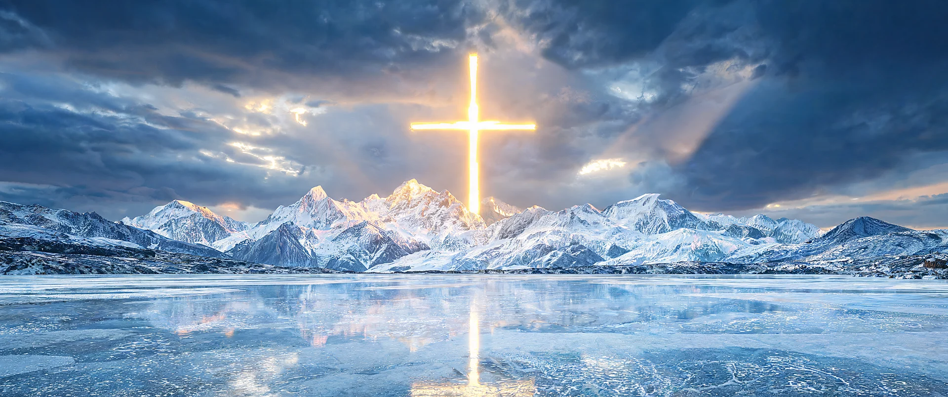 Radiant Cross Wallpaper on Peaks 3440x1440p