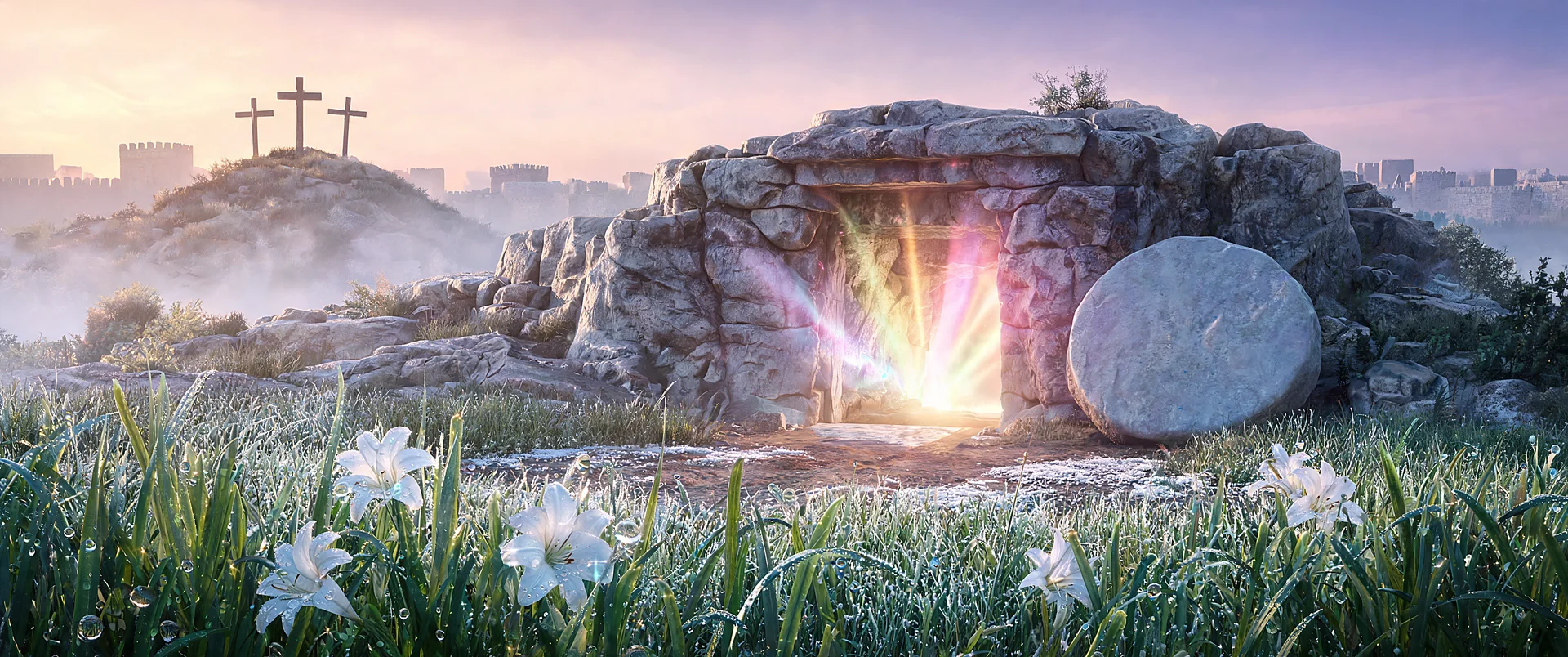 Resurrection Dawn Religious Easter Wallpaper