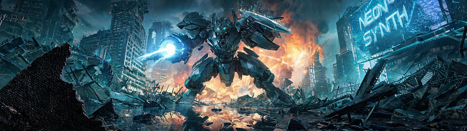 Raging Steel Mecha Charges Forward