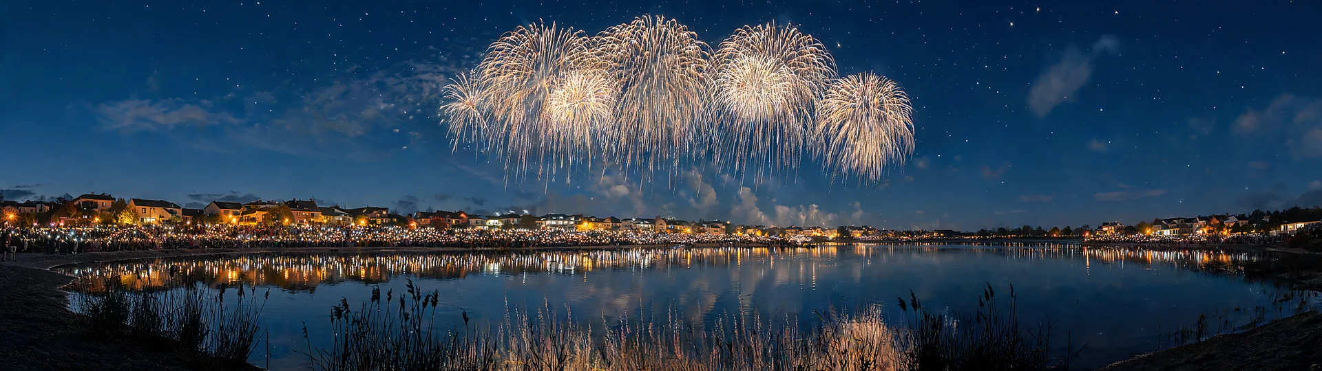 Majestic Fireworks Illuminate Independence Night
