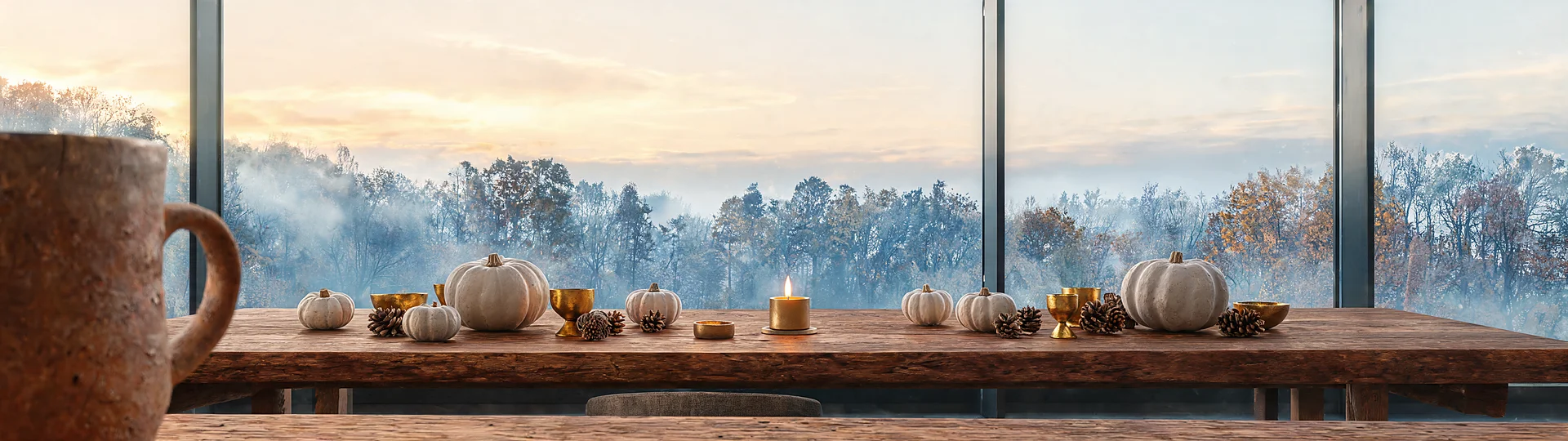 Modern Thanksgiving Golden Gathering