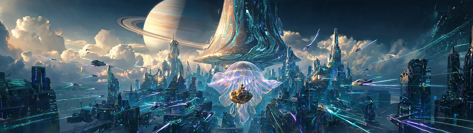 Futuristic Wallpaper Luminous Skyway