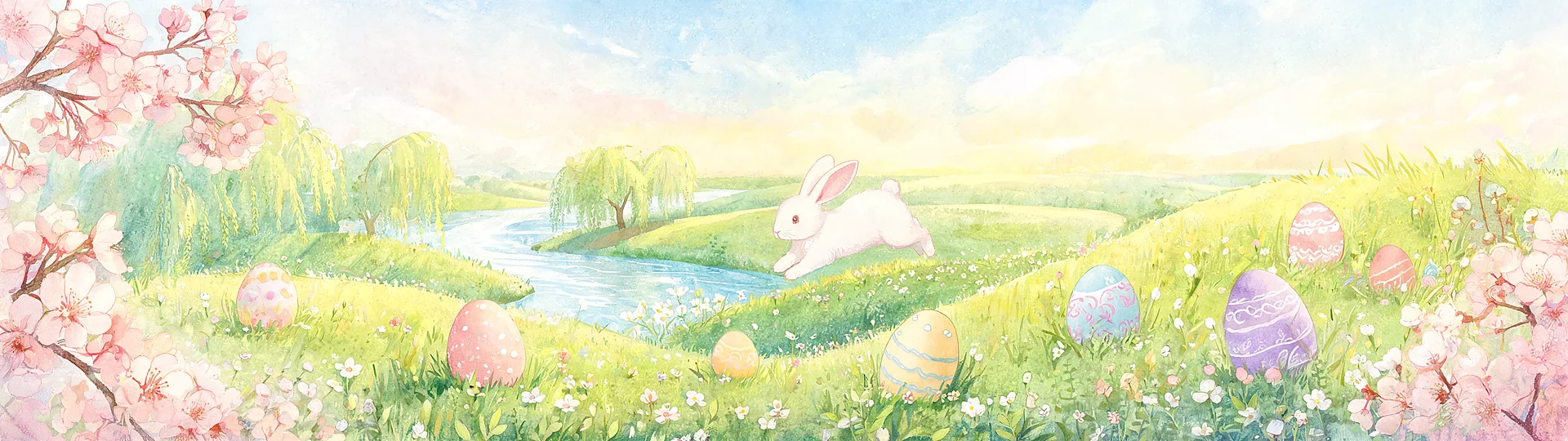 Pastel Watercolor Easter Wallpaper