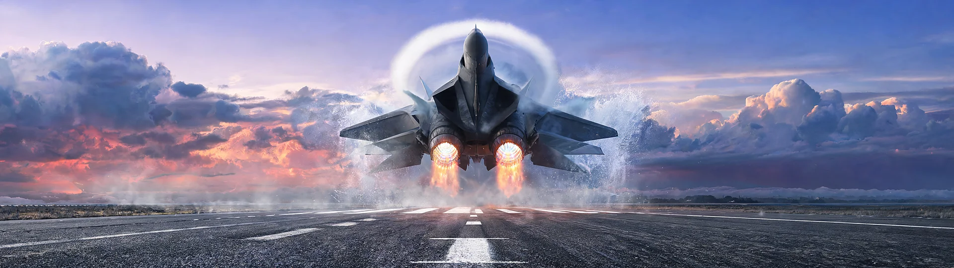 F-22 Afterburner Break at Dawn