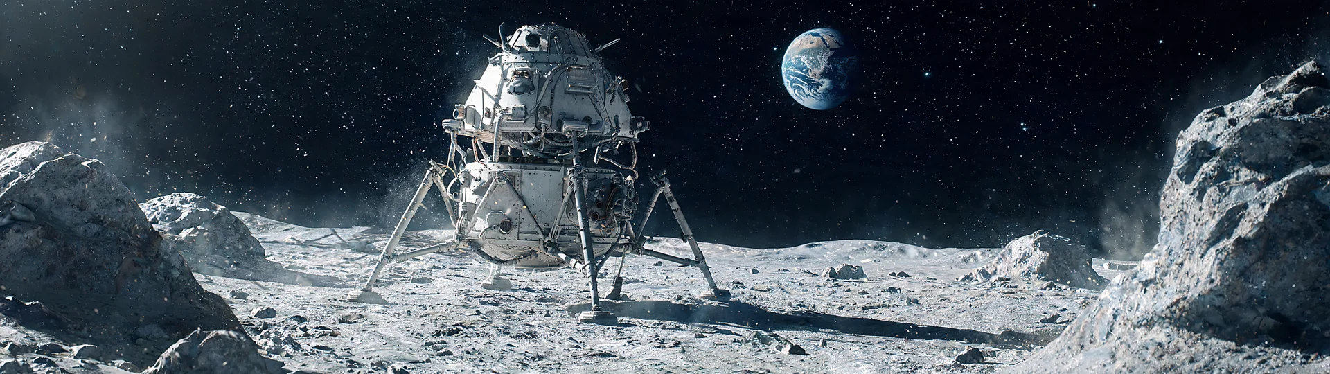 Lunar Lander Earthrise Wallpaper