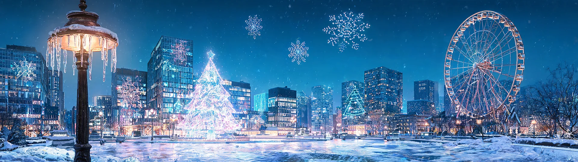 Luminous Modern Christmas Wallpaper