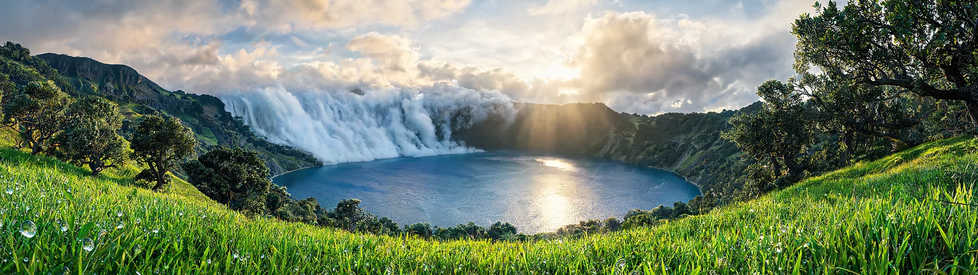 Azores Cloud Inversion Volcanic Lake