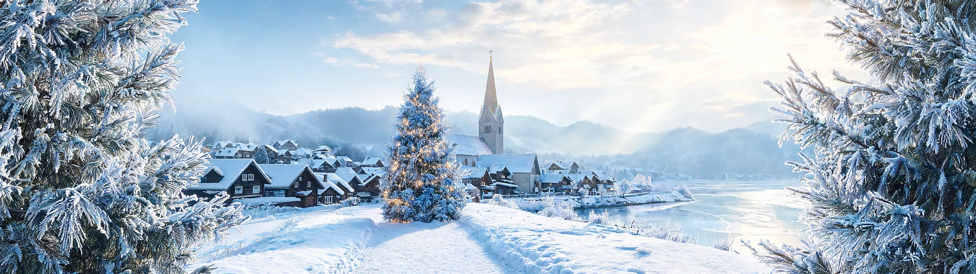 Frosted Christmas Morning Glow