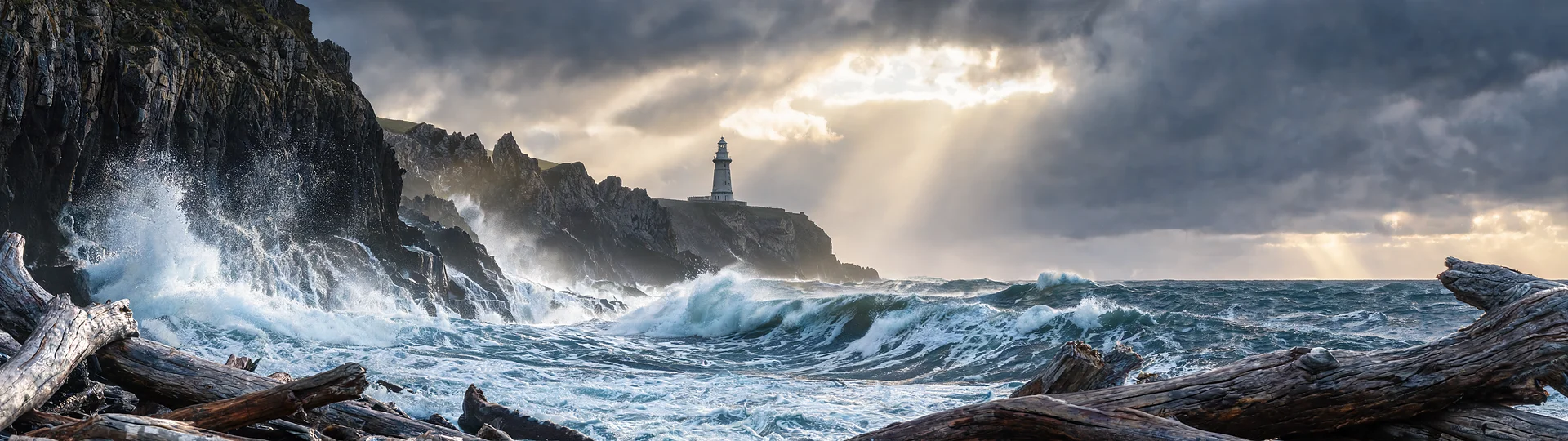 Sunbeam Hits Coastal Lighthouse