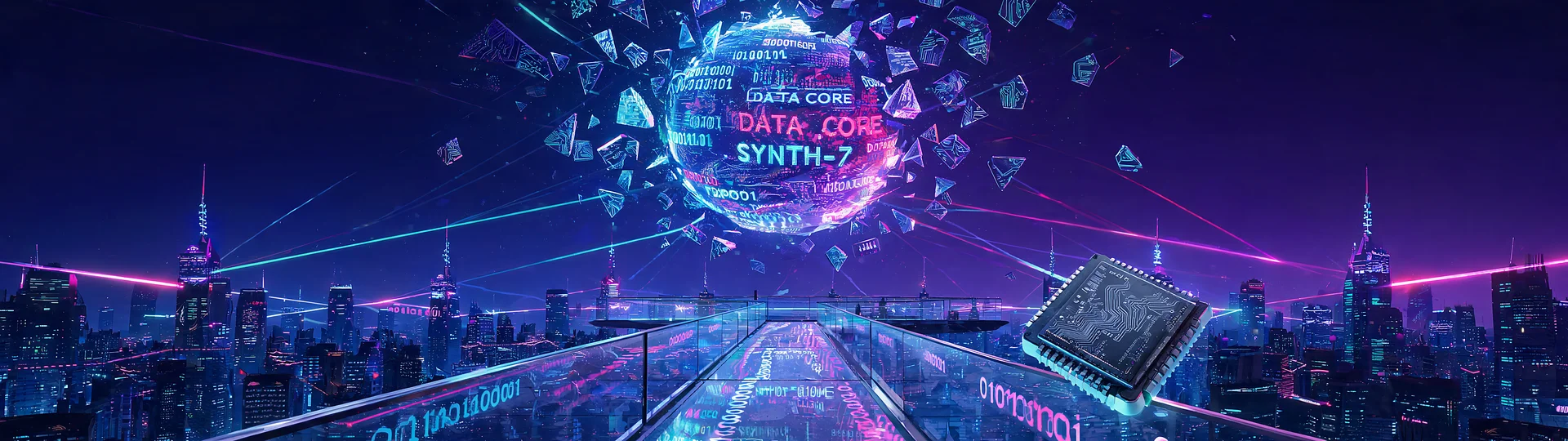Pulsing Neon Core Technology Wallpaper