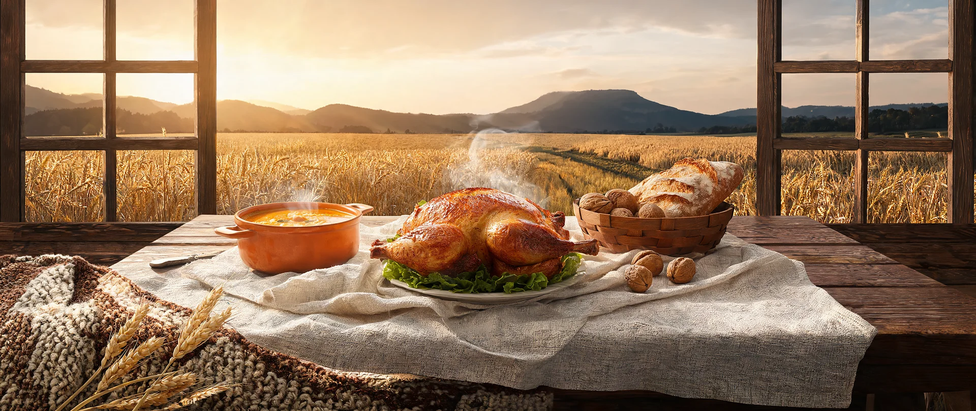 Golden Harvest Brown Thanksgiving Wallpaper 5120x2160 Monitor