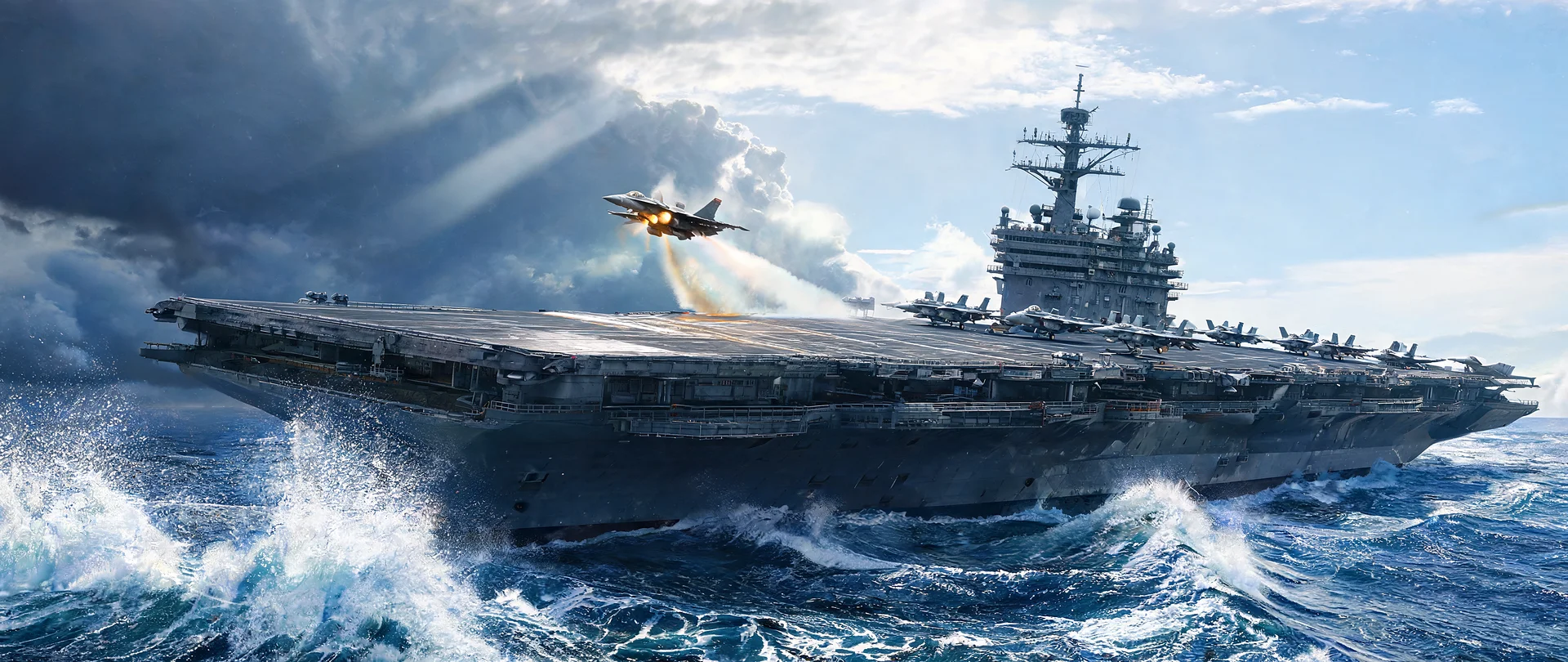 Nimitz Carrier Storm Launch
