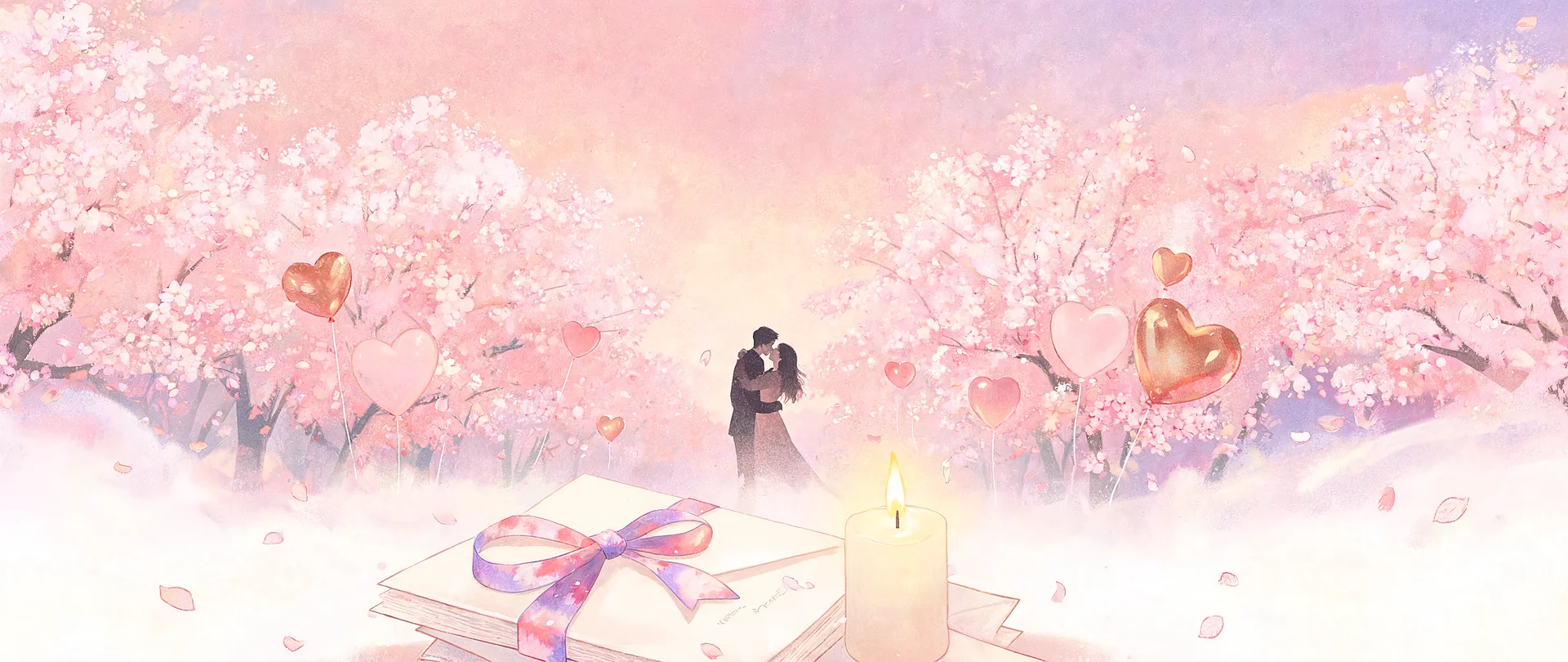 Enchanting Hand Drawn Valentine Wallpaper
