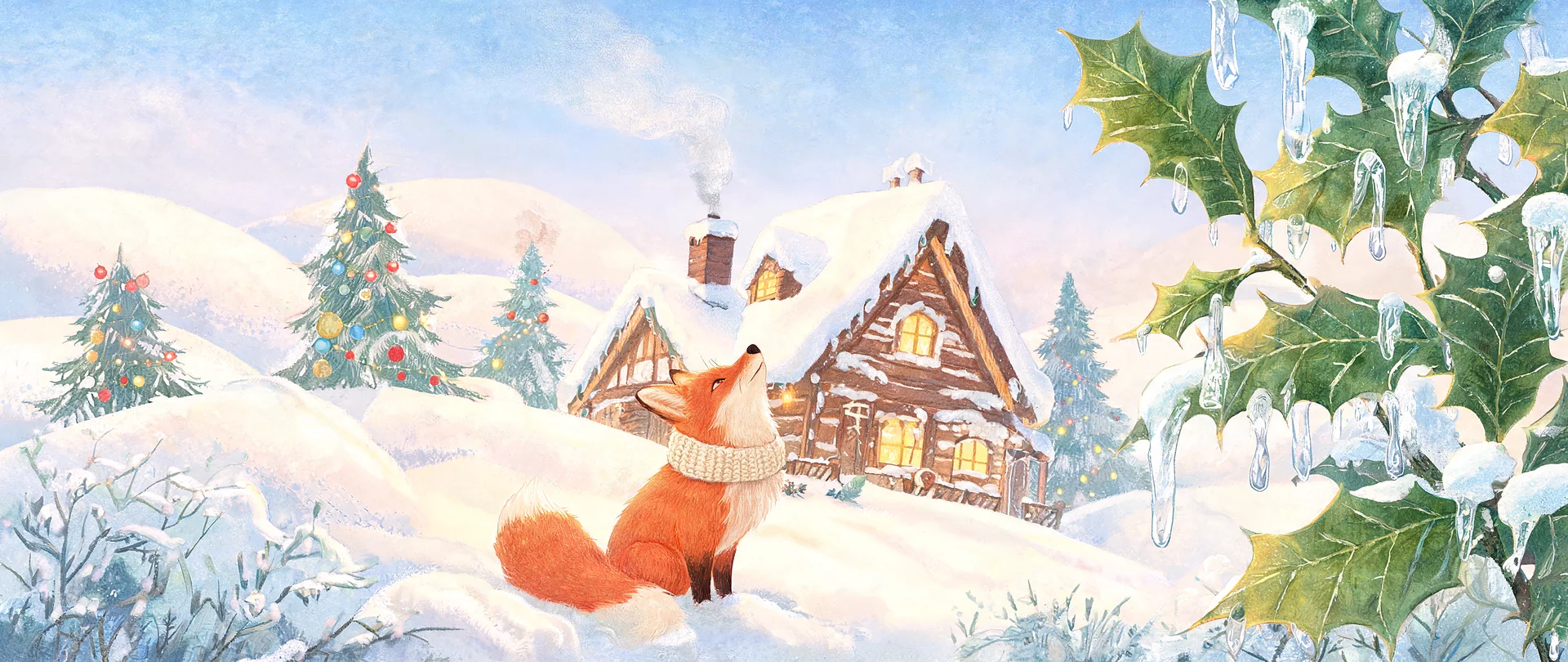 Cozy Hand Drawn Christmas Wallpaper