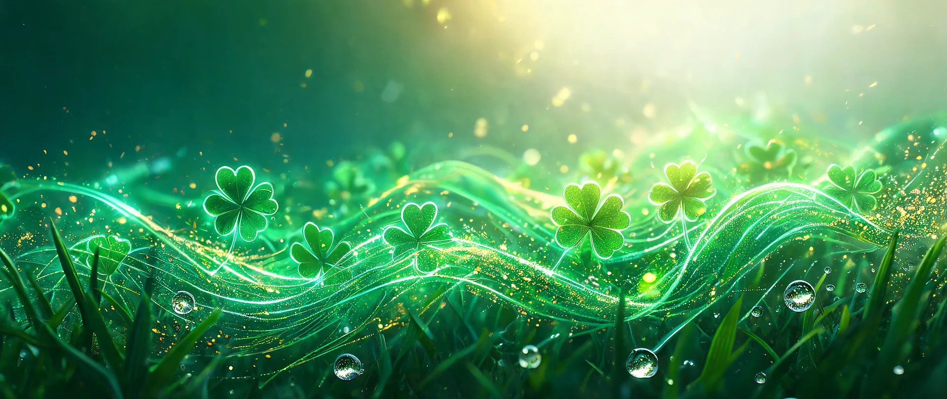 Luminous Abstract St Patricks Day Wallpaper