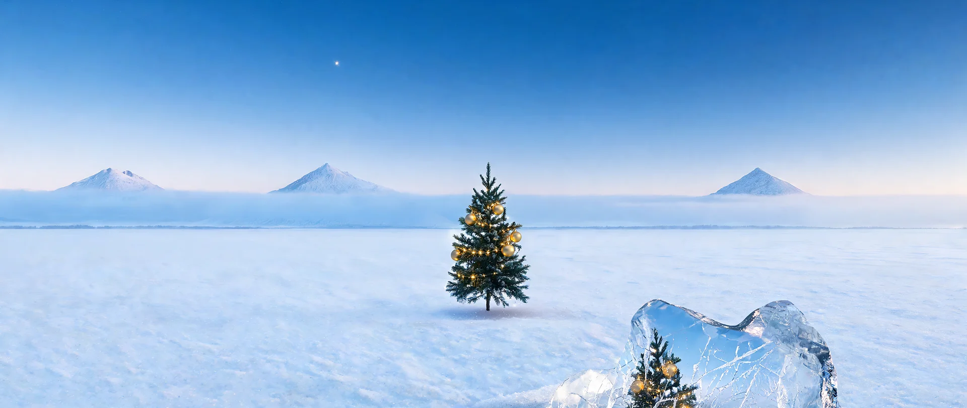 Glowing Minimalist Christmas Solitude