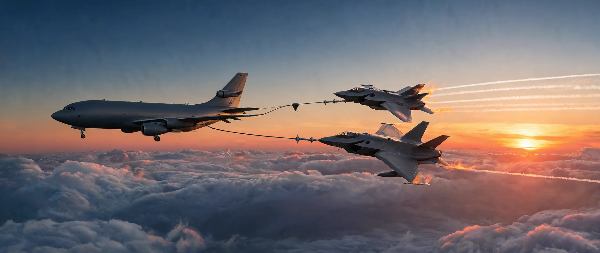 F-35 Dusk Aerial Refueling