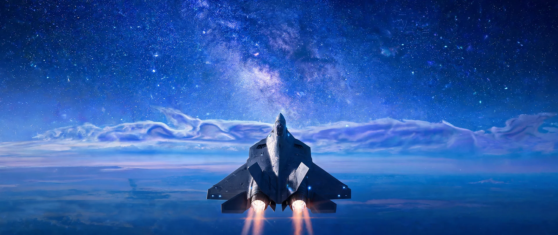 Fighter Jet Blazing Purple Starlight