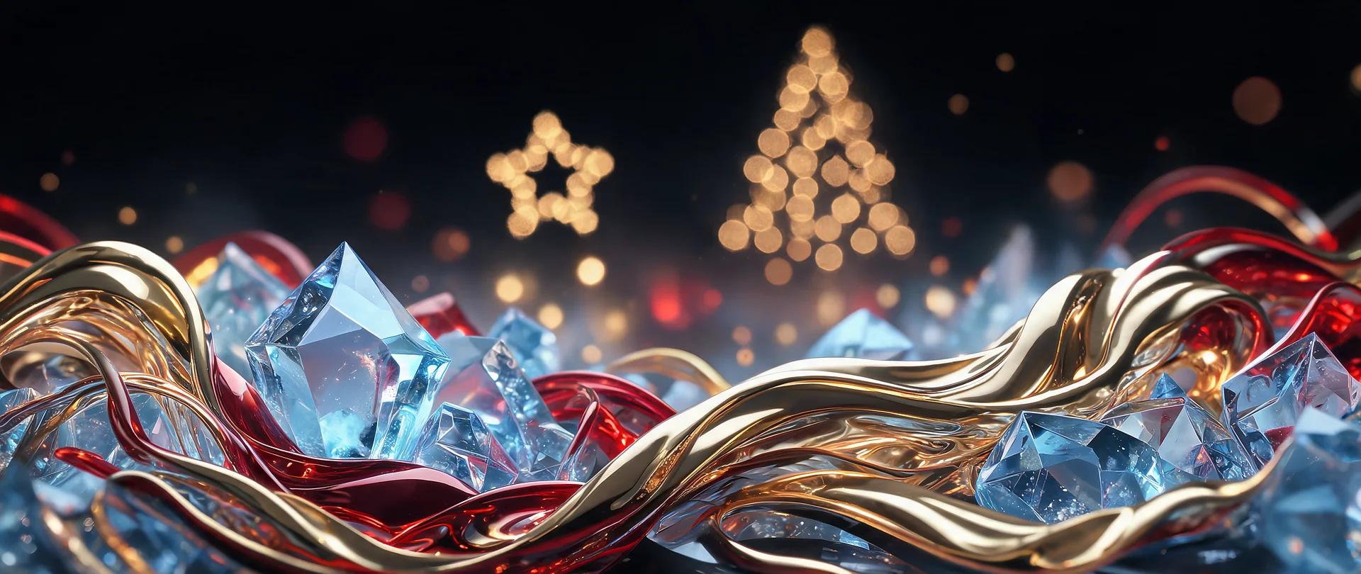 Abstract Christmas Wallpaper Fragmented Glow