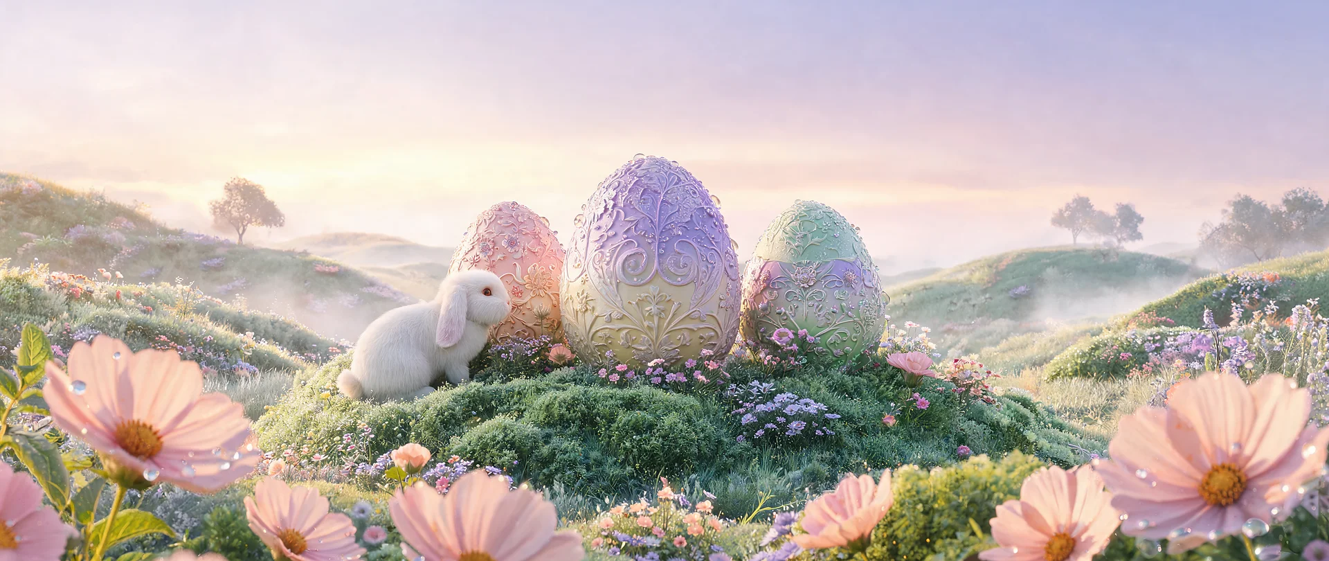 Luminous Pastel Easter Dawn