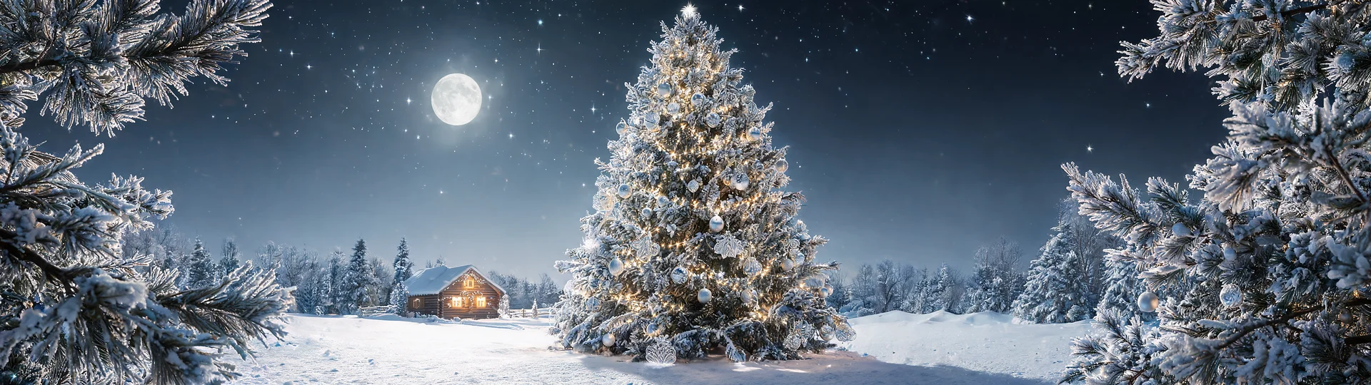 Shimmering Silver Christmas Wallpaper