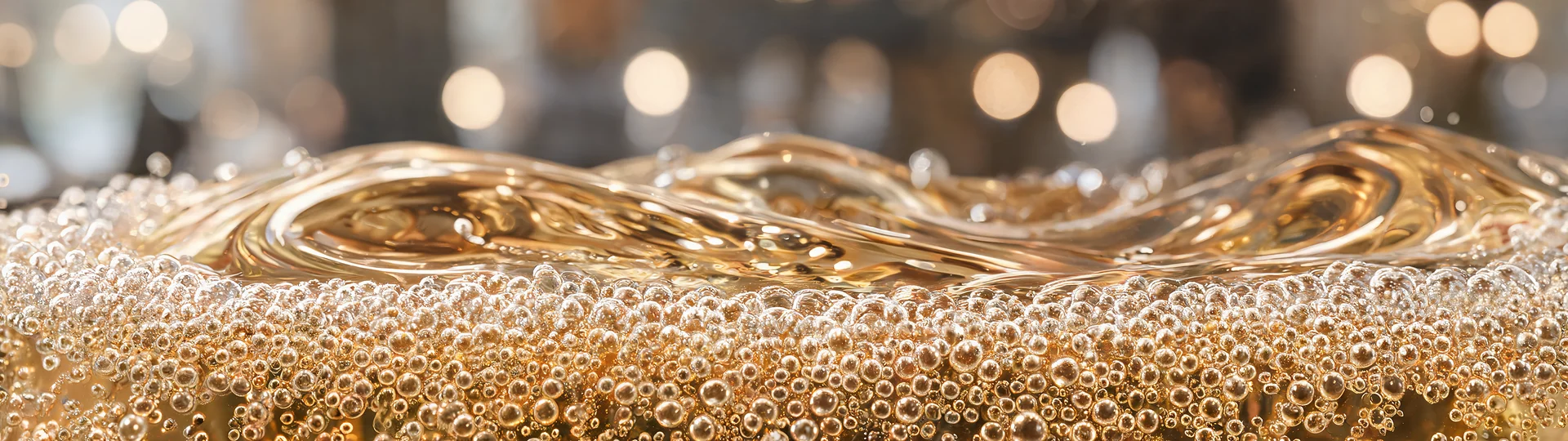 Golden Effervescence Champagne Wallpaper