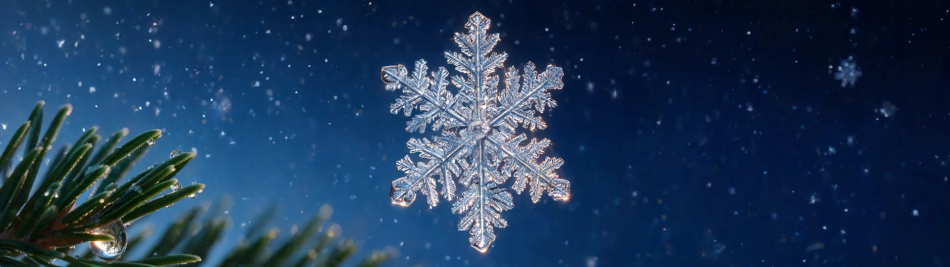 Fractal Ice Snowflake Wallpaper