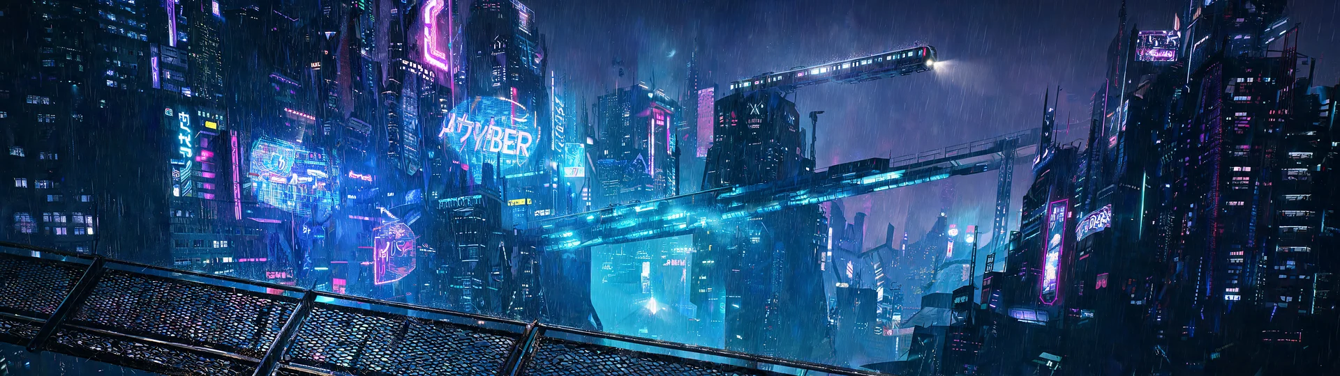 Neon-Lit Cyberpunk City Wallpaper
