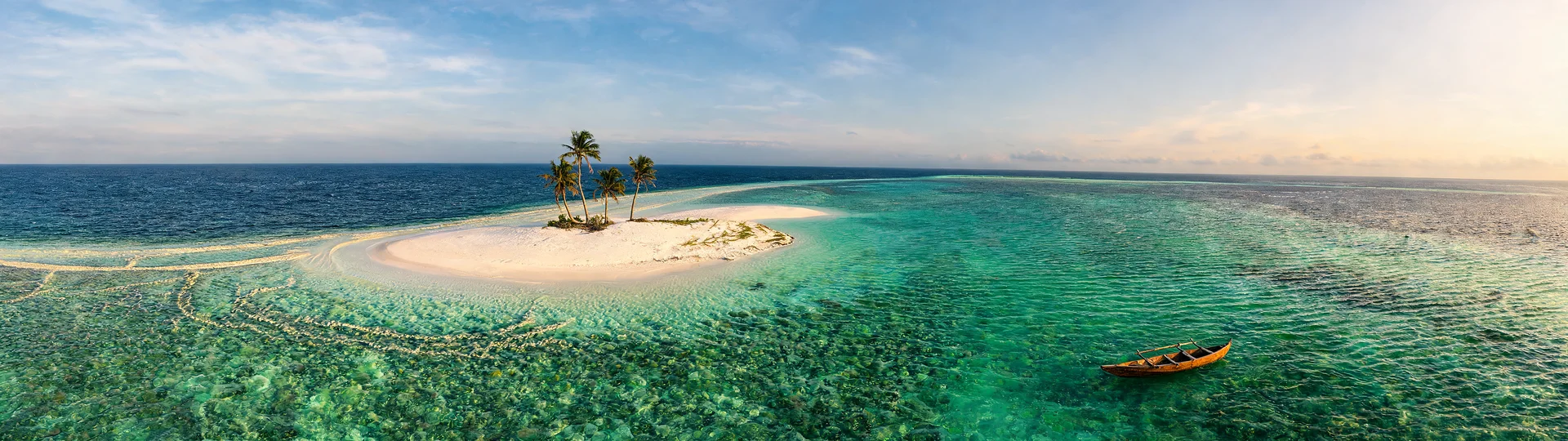 Turquoise Lagoon of Maldives Atoll