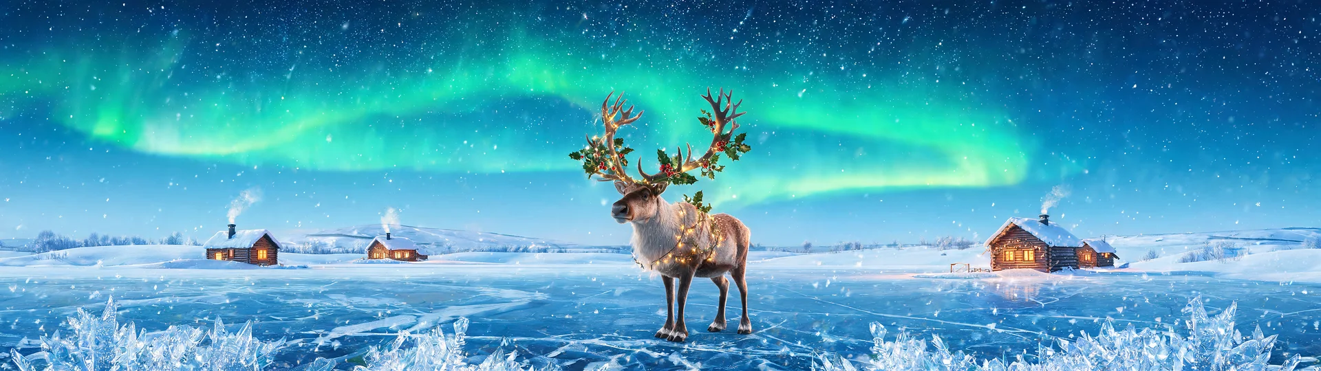 Misty Reindeer Christmas Night 57