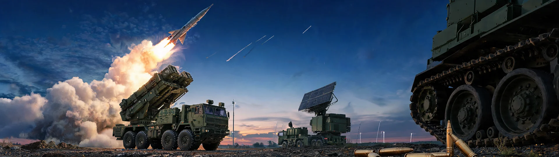 Patriot Missile Dusk Launch
