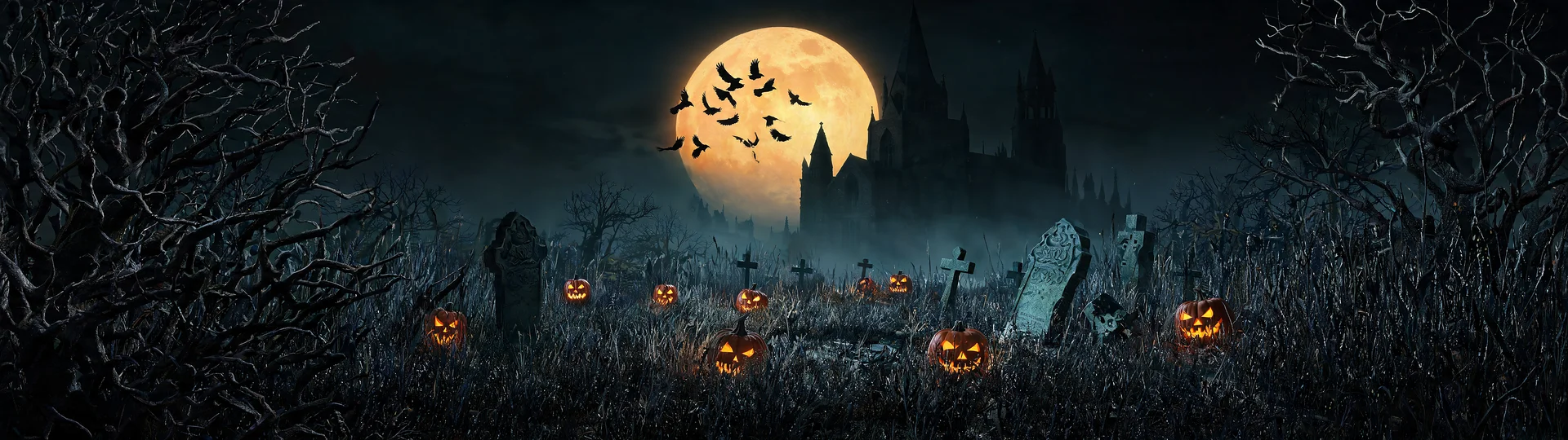 Full Moon Gothic Graveyard